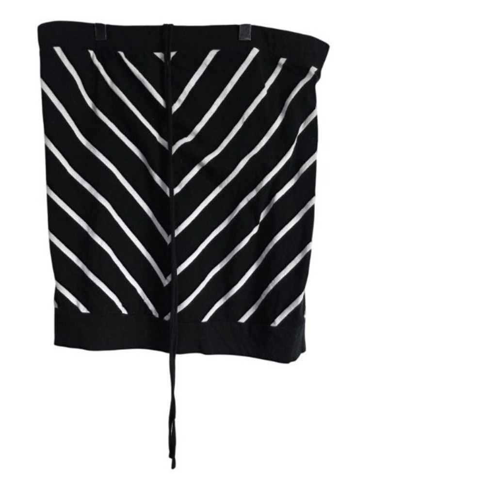 Torrid Tube Top 1x Womens Plus Size Black White Striped Stretch‎ Party Clubwear
